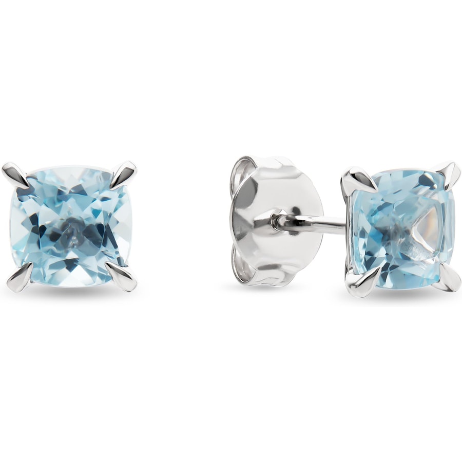CHRIST Ohrstecker 585er Weißgold hellblau, weißgold Damen