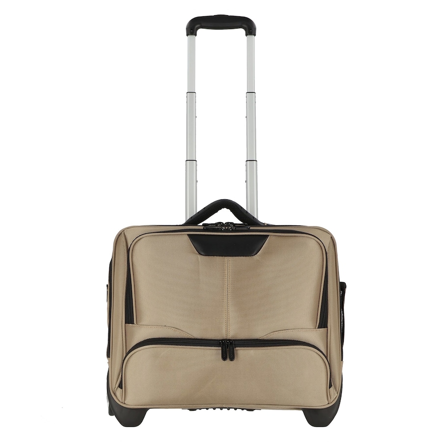 Dermata 2 Rollen Businesstrolley 41 cm Laptopfach champagner Nude Herren