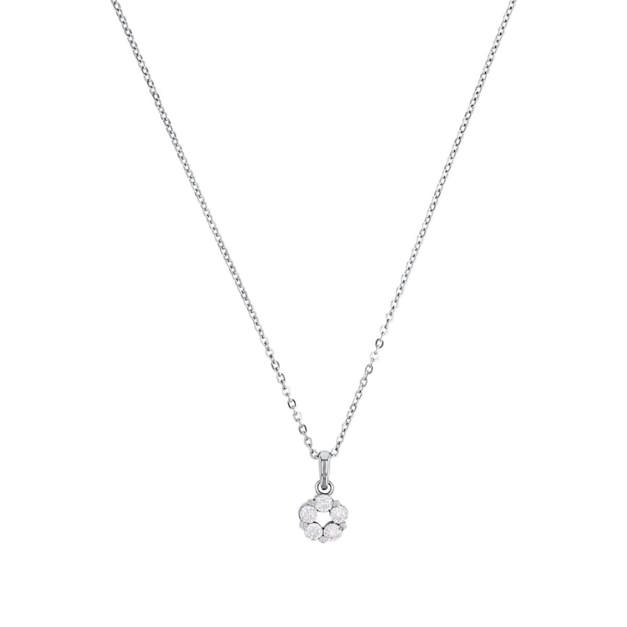 amor Kette mit Anhänger silber Weiss Damen