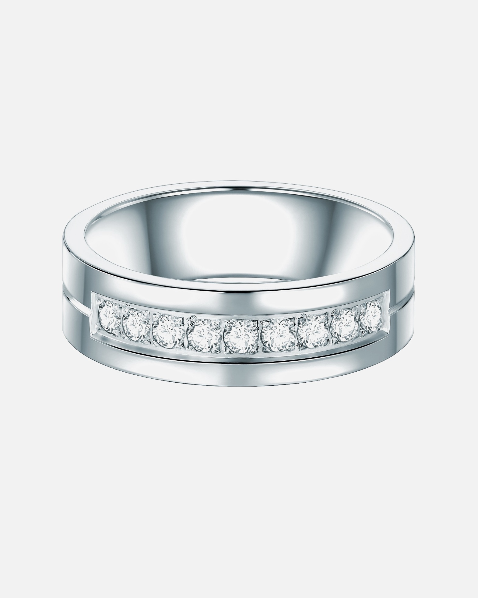 Ring für Weiblich Trilani Ring Edelstahl Zirkonia in Silber 56