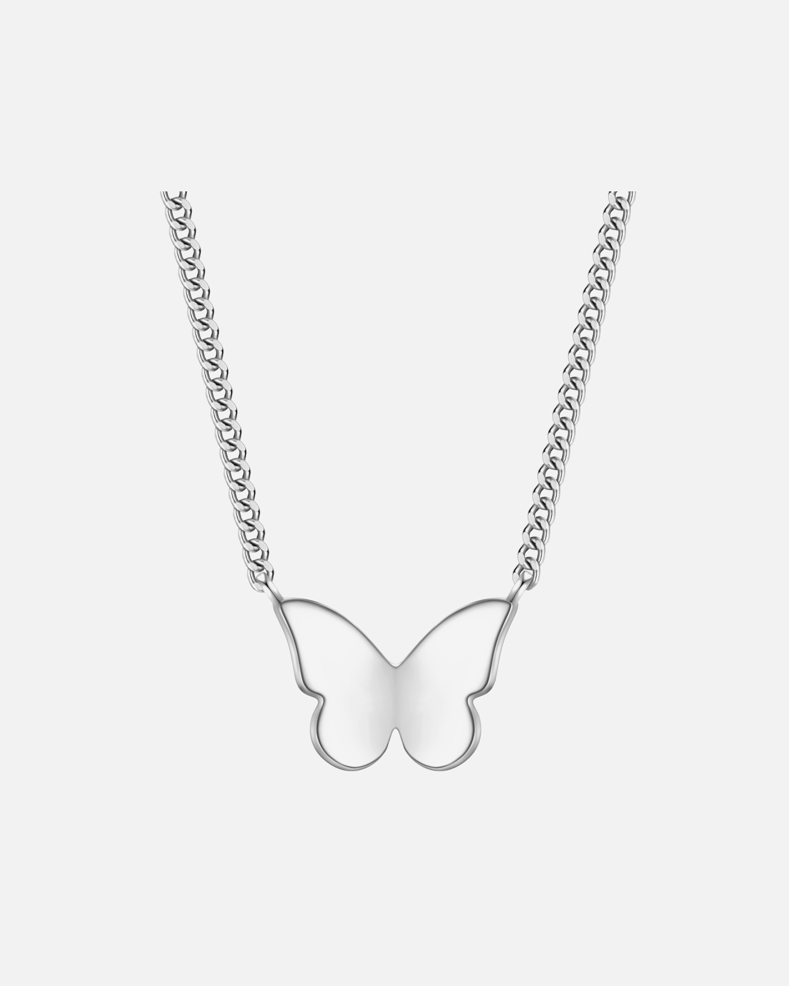 Halskette für Weiblich Glanzstücke München Halskette Schmetterling aus Sterling Silber in silber 40,0 cm Basiskette + 5,0 cm Verlängerung