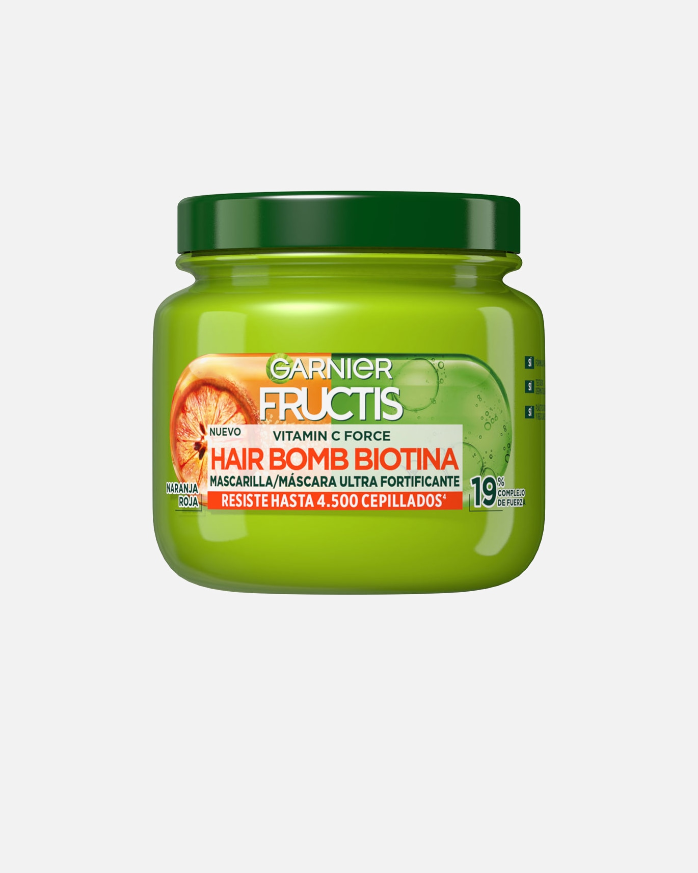 Haarmaske für Weiblich Garnier FRUCTIS VITAMIN C FORCE &, BIOTIN Haarbombenmaske 320 ml