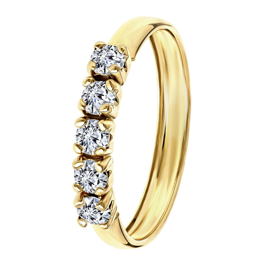 Lucardi Ringe 9 carat Gold - 55mm Damen
