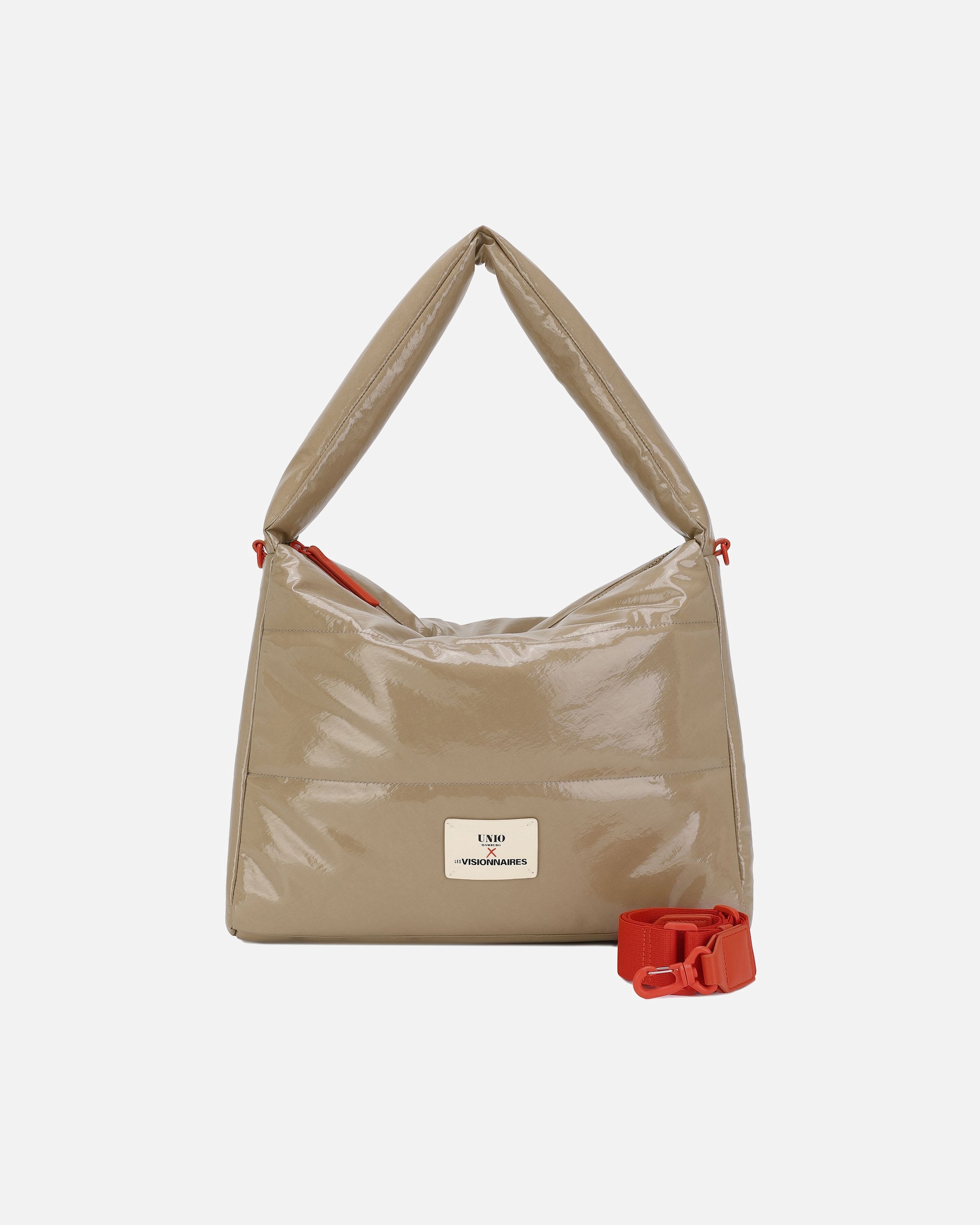 Clutch für Weiblich LES VISIONNAIRES Default Brand Line Unio Hobo Schultertasche taupe