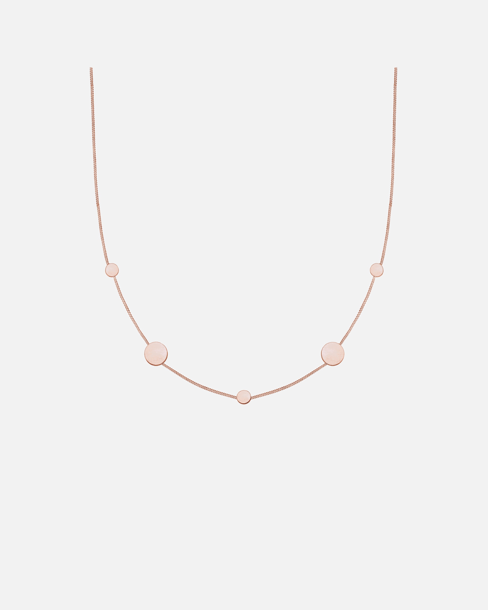 Halskette für Weiblich Elli Panzerkette Kreis Plättchen Geo Matt 925 Silber 40