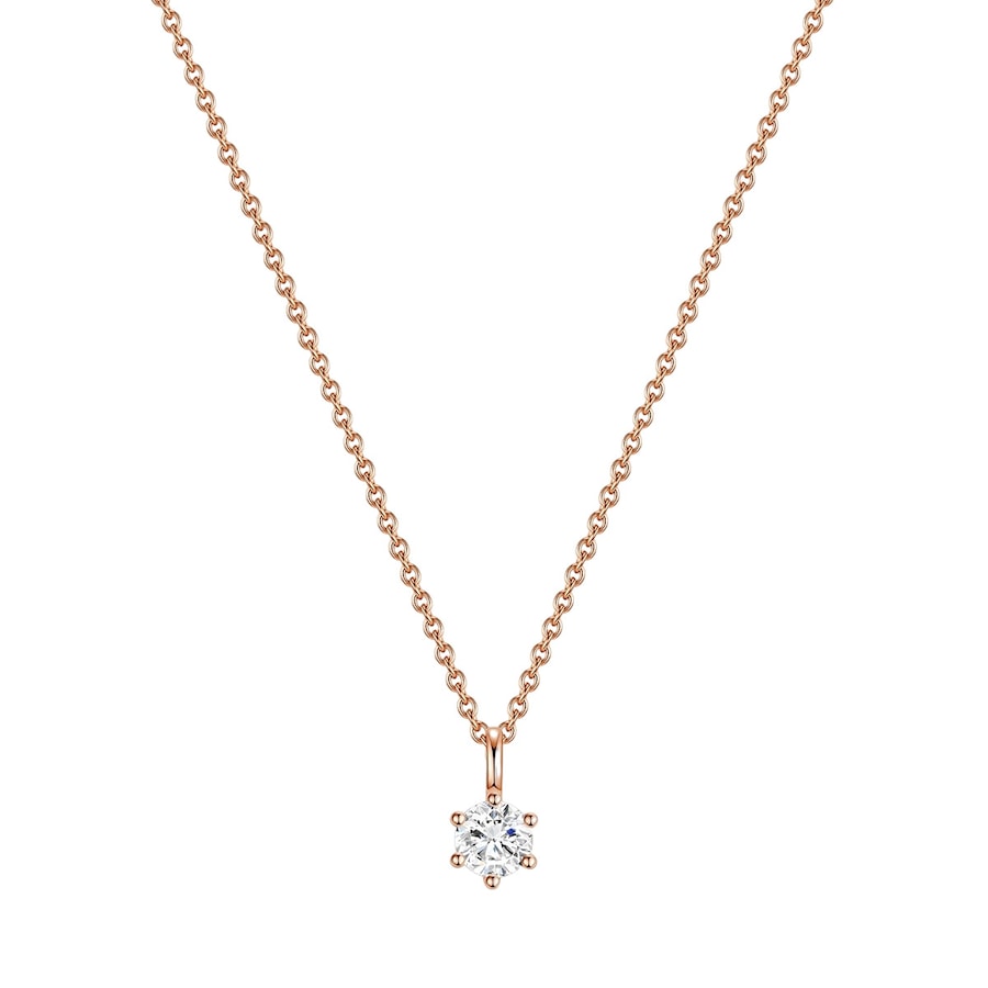 Glanzstücke München Halskette Sterling Silber Zirkonia in Roségold 40,0 cm Basiskette + 5,0 Verlängerung Damen