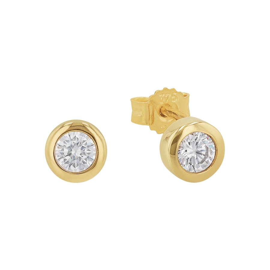 amor Ohrstecker Gold Weiss Damen