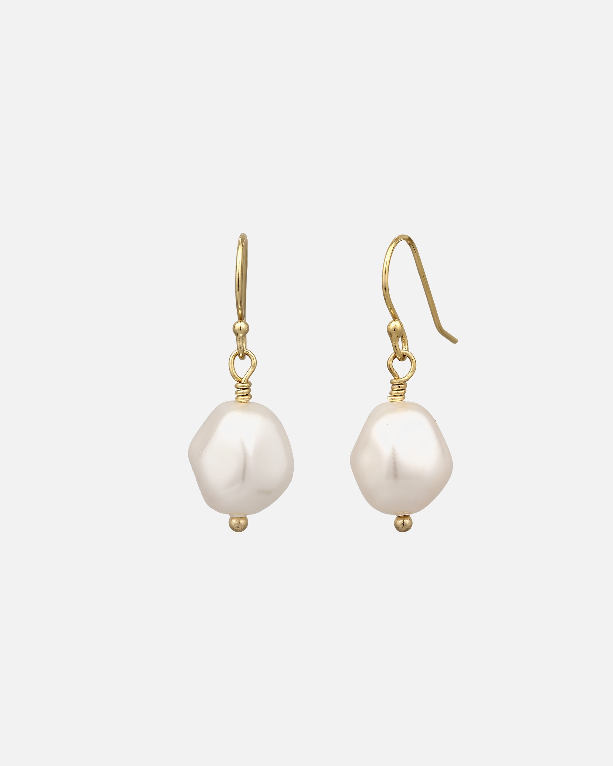 Ohrringe für Weiblich Elli Ohrhänger Synthetische Perle Weiß 925 Sterling Silber goldfarben