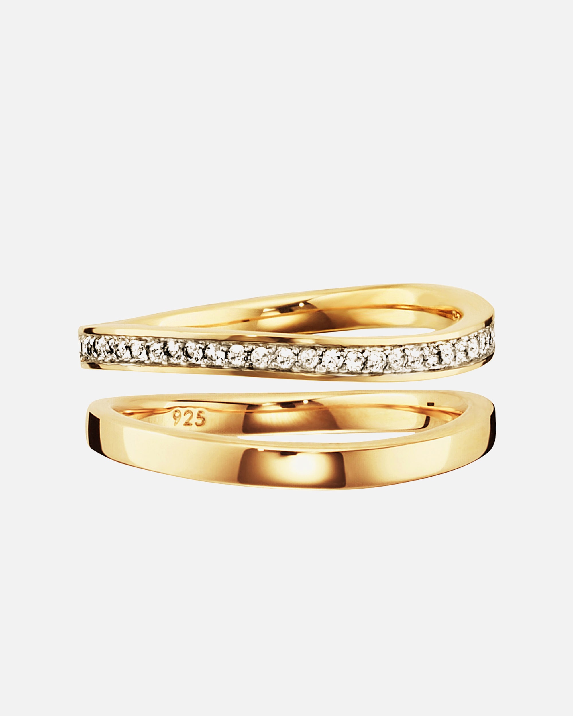 Ring für Weiblich caï Ring 925/- Sterling Silber Topas weiß 0,112ct 052 (16,6)