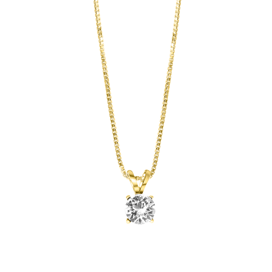 Lucardi Halskette 925 Silber 42cm -goldfarbig Damen