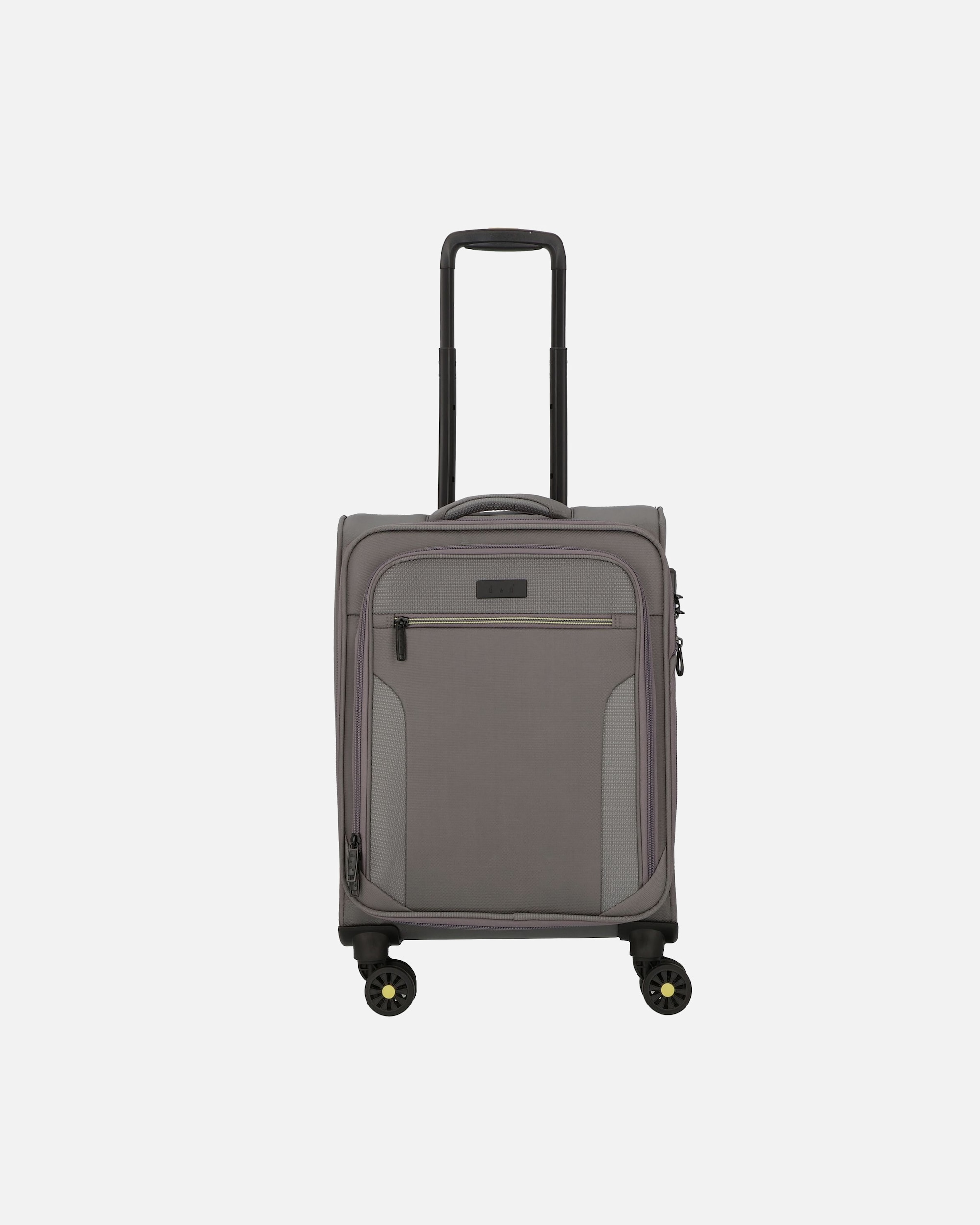 Handgepäckkoffer für Männlich d & n Travel Line 9704 4 Rollen Kabinentrolley S 55 cm mit Dehnfalte grey