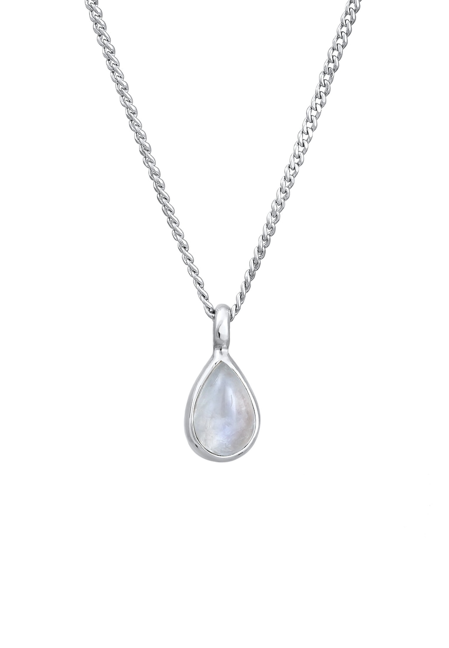 Elli PREMIUM Tropfen Mondstein Elegant 925 Silber silberfarben Damen