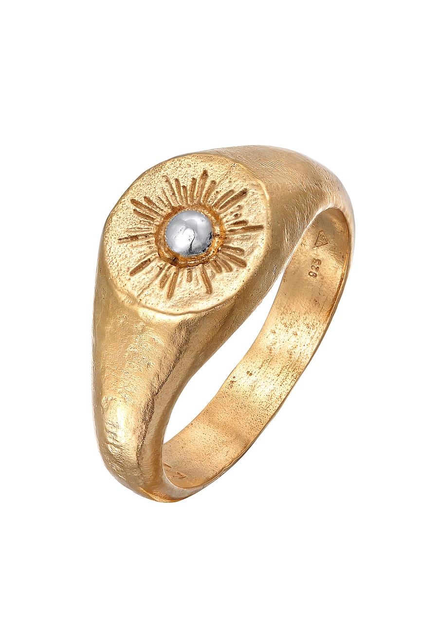 Haze & Glory Siegelring - Sun Lover Sonnen Motiv 925 Silber 66 Herren