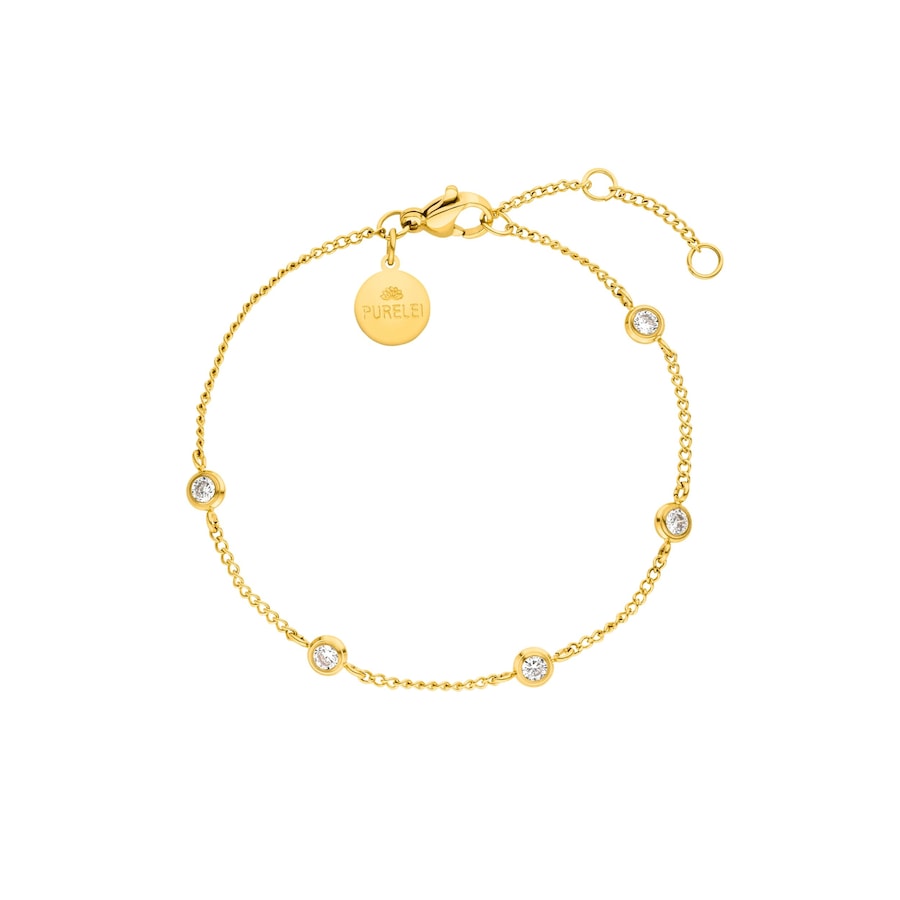 Purelei Spotlight Armband 100% Edelstahl Gold Hellbraun Damen