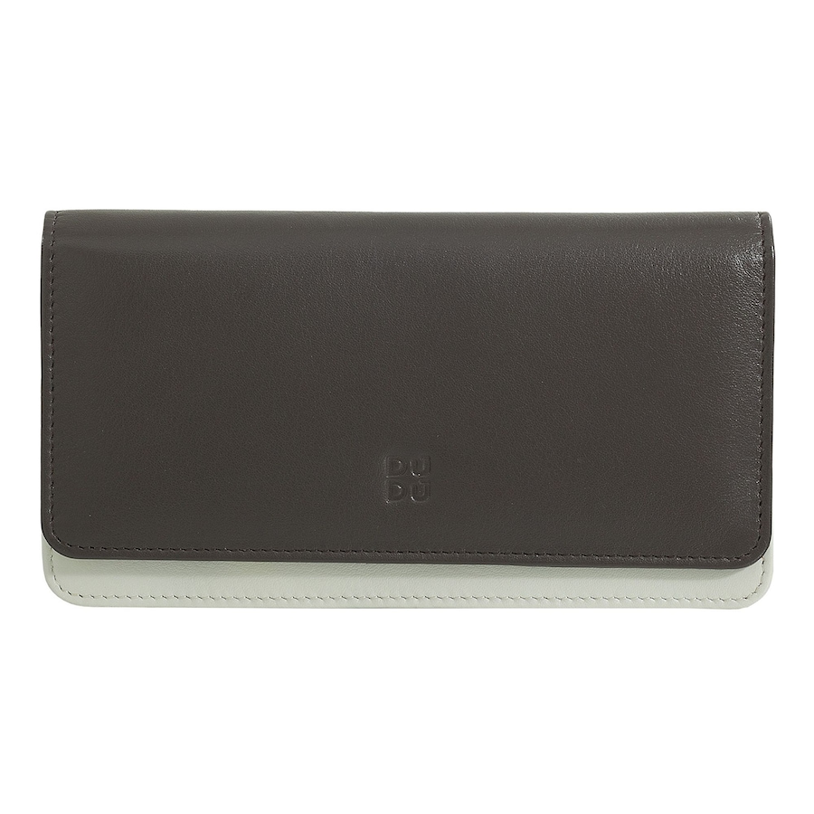 DuDu Geldbörse RFID Leder 17,5 cm coffee brown Braun Damen