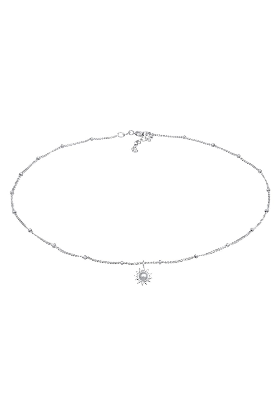 Elli Choker Anhänger Sonne 925 Sterling Silber silberfarben Damen
