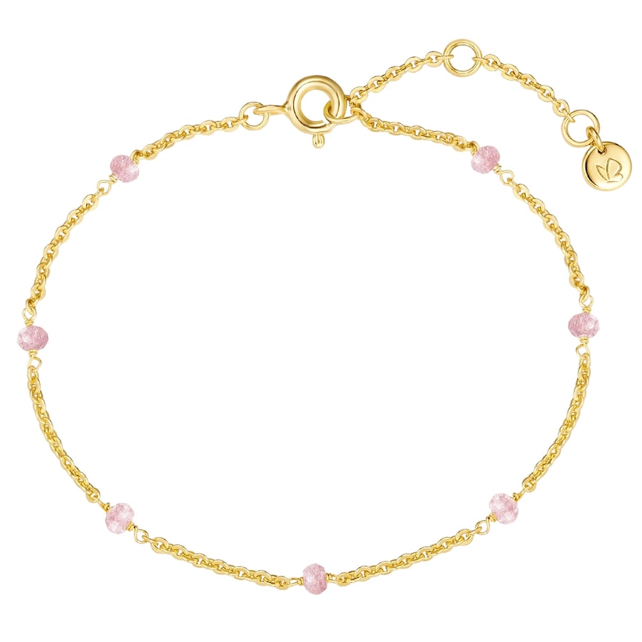 Glanzstücke München Armband aus Sterling Silber in Gelbgold mit Kunzit 17,0 cm Basislänge + 3,0 Verlängerung Damen