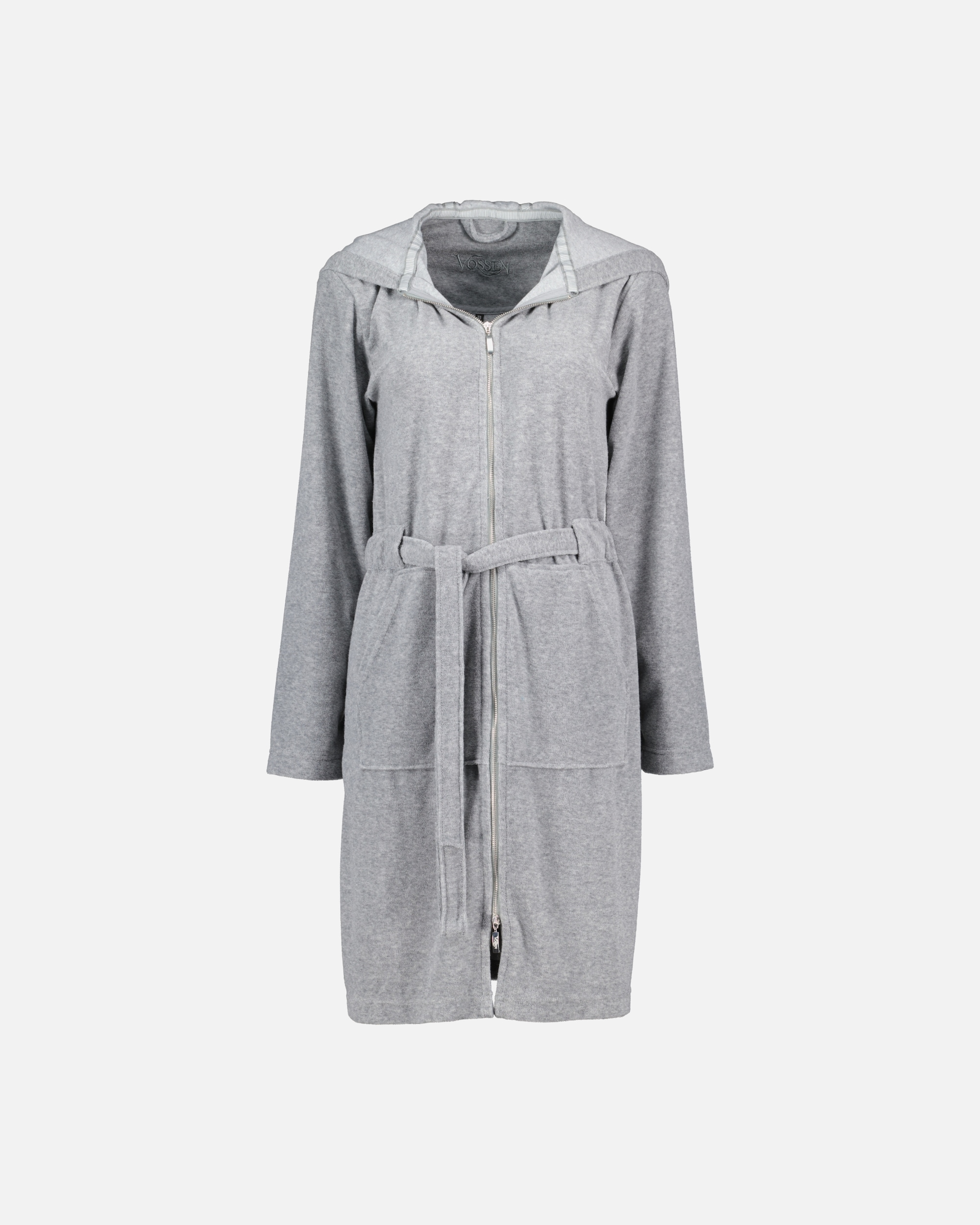 Bademantel für Unisex Vossen Vossen Bademäntel Damen Kurzmantel mit Kapuze Tampa melange - 7380 XL