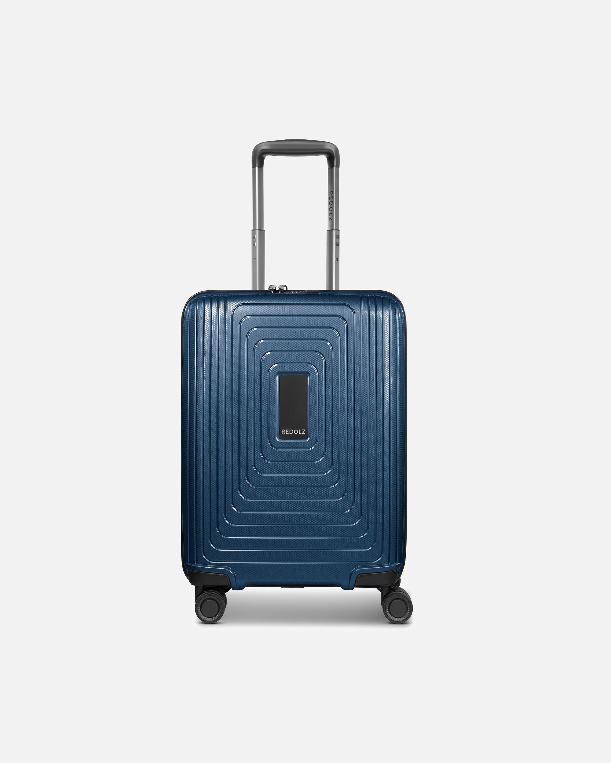 Handgepäckkoffer für Männlich Redolz Essentials 14 4-Rollen Kabinentrolley 55 cm slim dark blue metallic