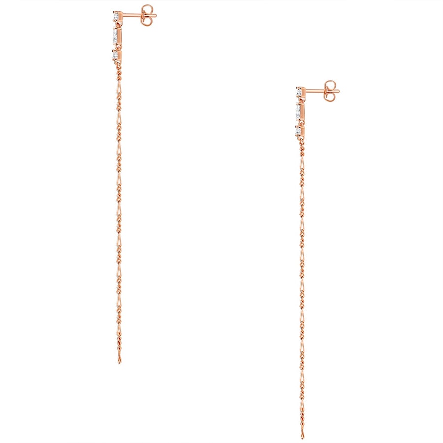 Glanzstücke München Ohrstecker Sterling Silber Zirkonia in Roségold 90,0 mm Damen