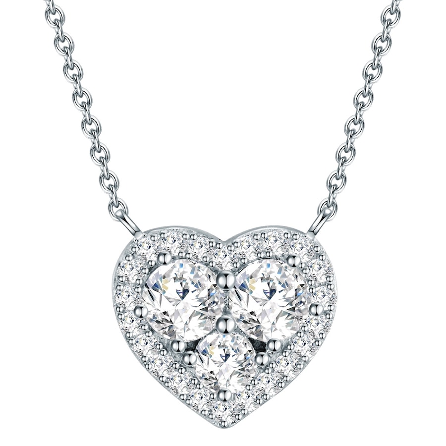 Trilani Halskette Sterling Silber Zirkonia in 40,0 cm Basiskette + 5,0 Verlängerung Damen