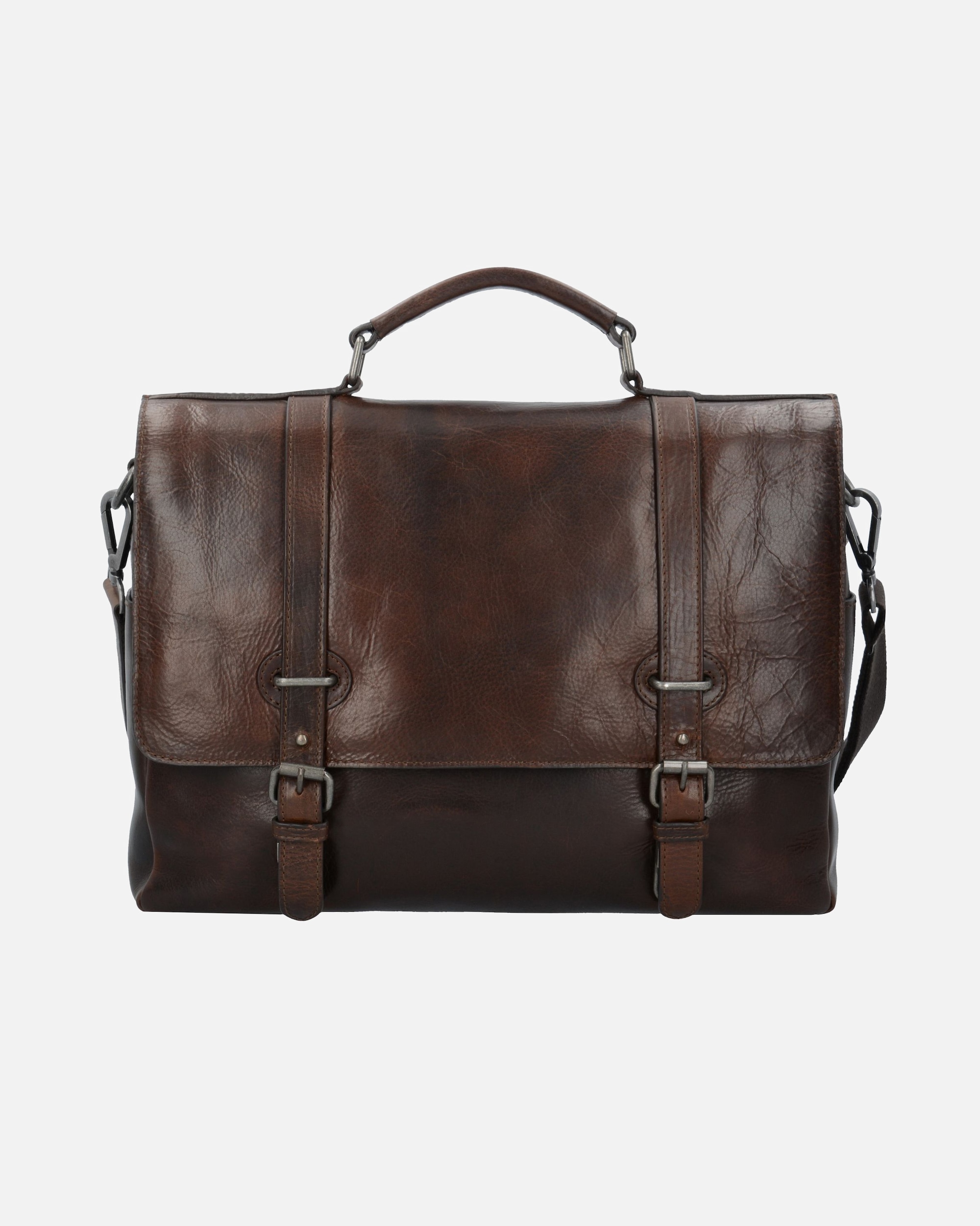 Laptoptasche für Männlich Leonhard Heyden Roma Aktentasche Leder 39 cm Laptopfach braun