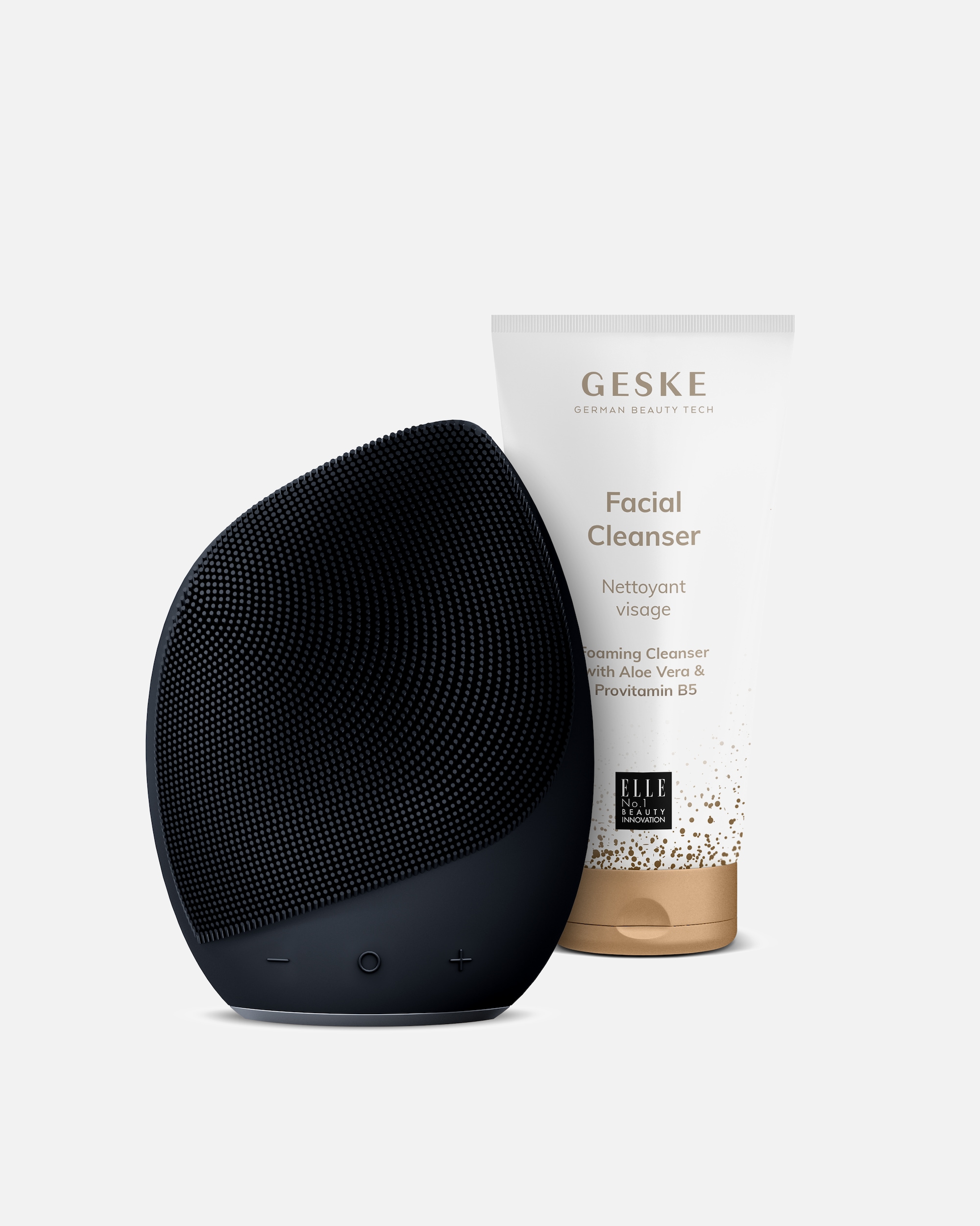 Gesichtspflegeset für Unisex Geske Sonic Facial Brush 5 in 1 inkl. Facial Cleanser Black