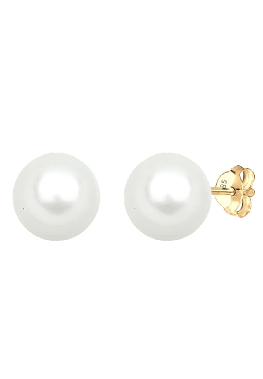 Elli PREMIUM Muschelkernperlen Basic Klassisch 585 Gelbgold OneSize Damen