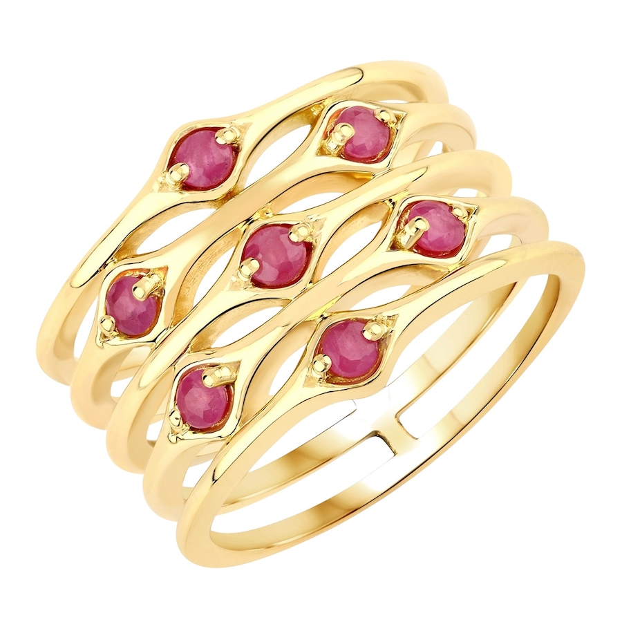 Rafaela Donata Ring Sterling Silber Rubin in Gelbgold 54 Damen