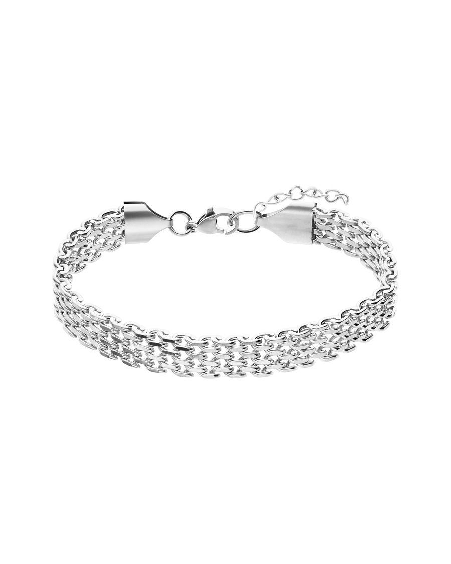 Lucardi Armband Stahl 20 cm - Gelbgold legiert Silber Damen