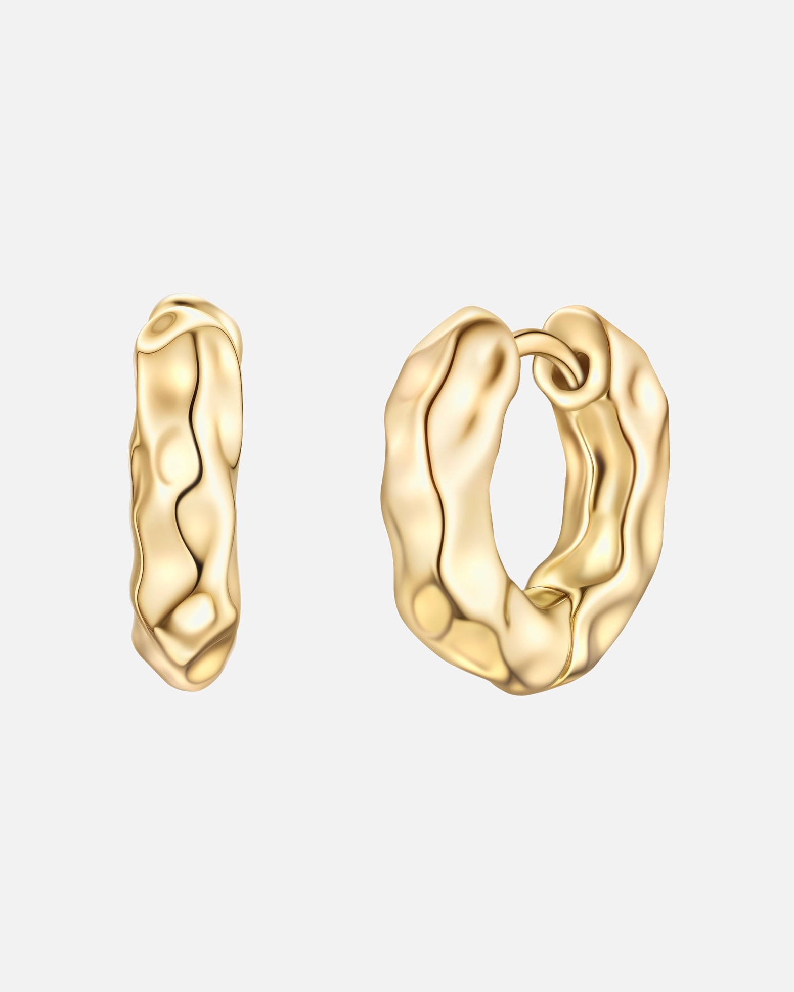 Ohrringe für Weiblich Yokoamii Creolen aus Messing in Gelbgold 16,4 mm