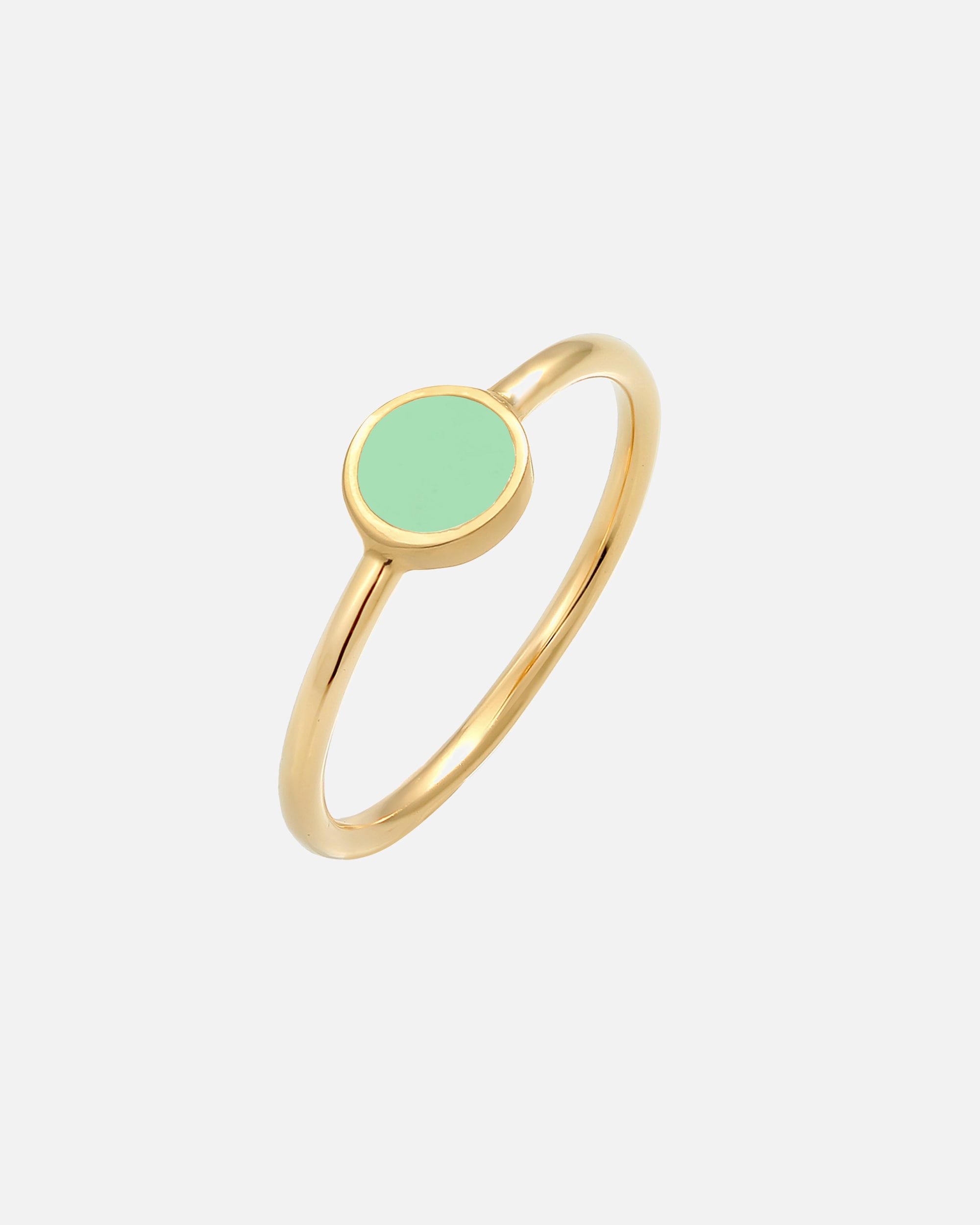 Ring für Weiblich Elli Solitär Stapelring Emaille 925 Silber 54