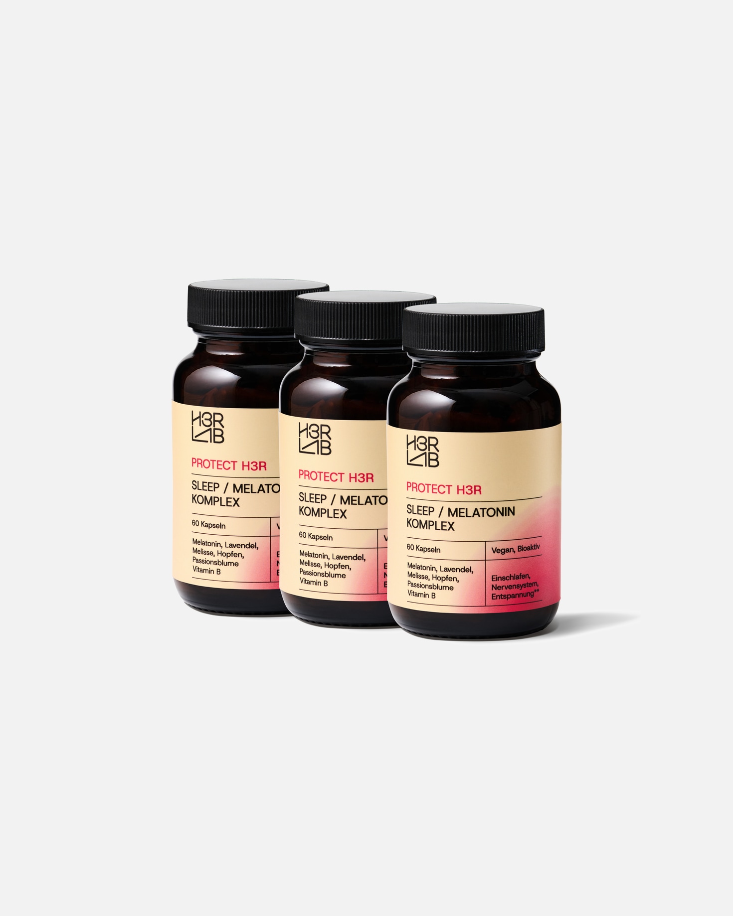 Nahrungsergänzung Schlaf & Entspannung für Weiblich H3R LAB Default Brand Line Sleep / Melatonin Komplex 3er Set mit 20% Preisvorteil