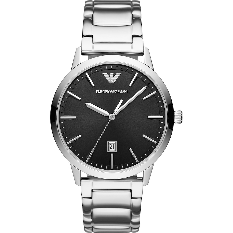 Emporio Armani Herrenuhr Edelstahl schwarz Herren