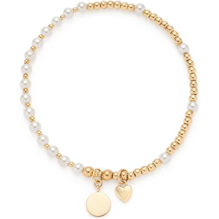 Leonardo Armband Edelstahl gold, weiß Damen