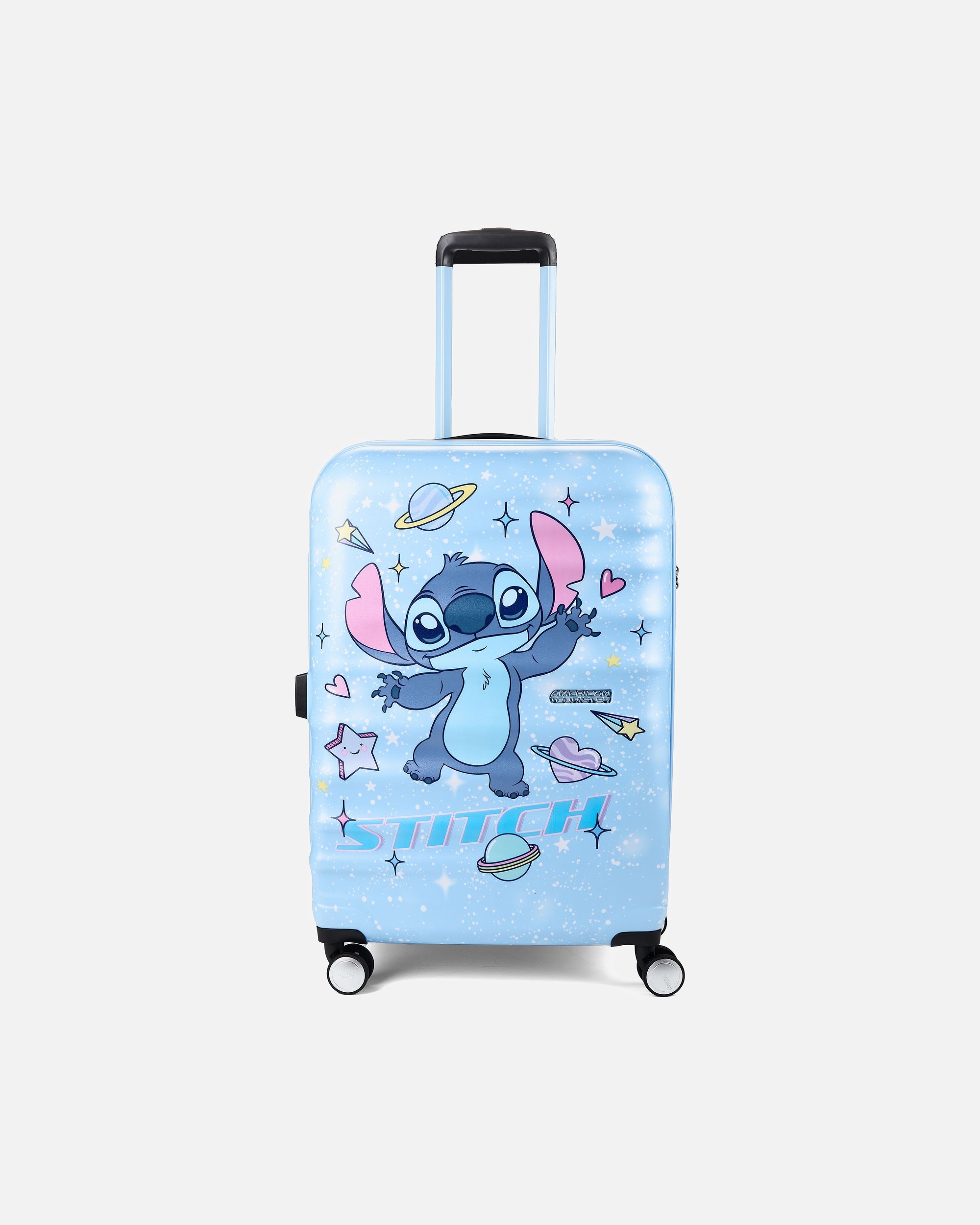 Koffer für Männlich American Tourister Wavebreaker Disney 4 Rollen Trolley 67 cm stitch universe
