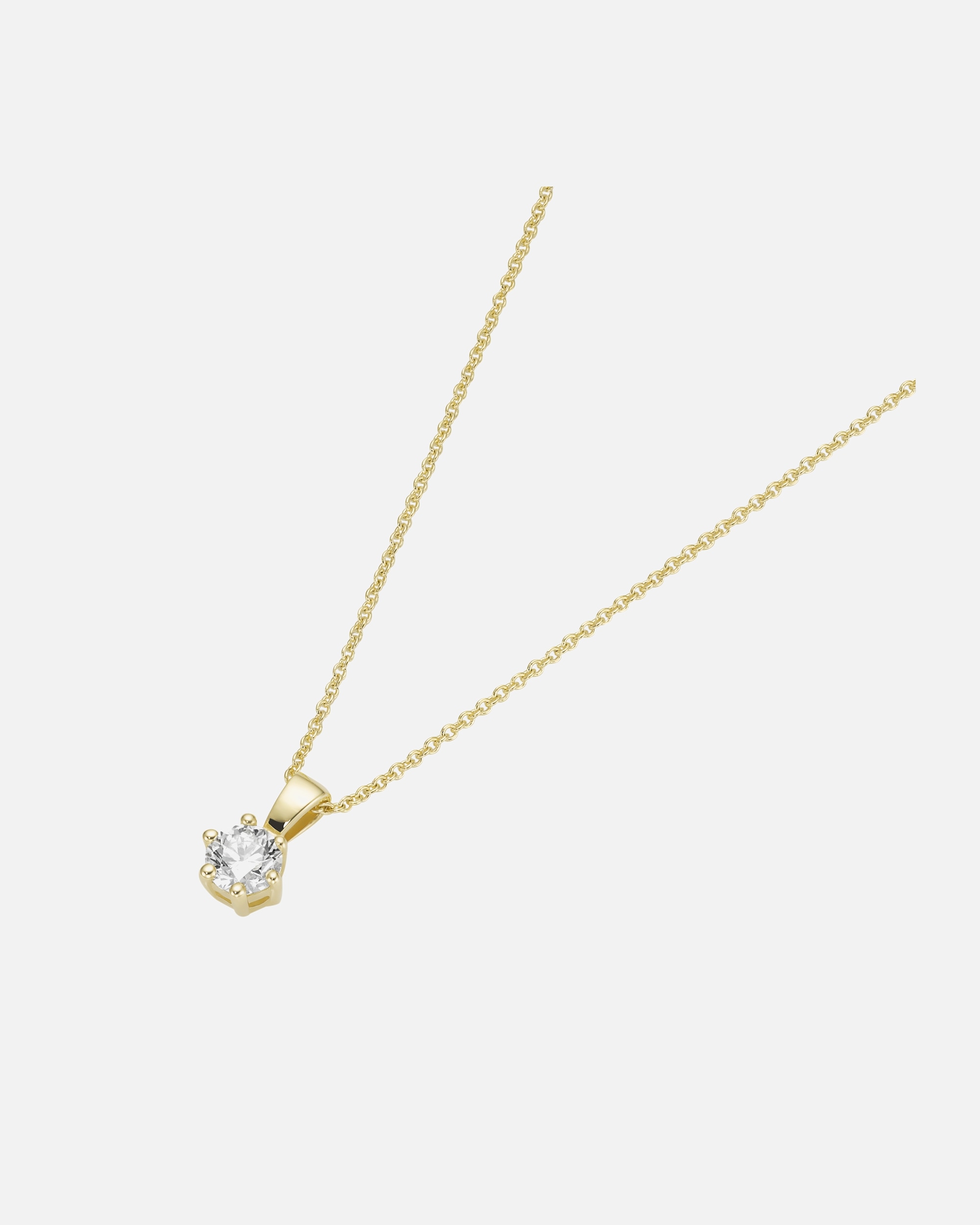 Halskette für Weiblich Luigi Merano Kette mit Brillant in Krappenfassung, Gold 585 45 cm