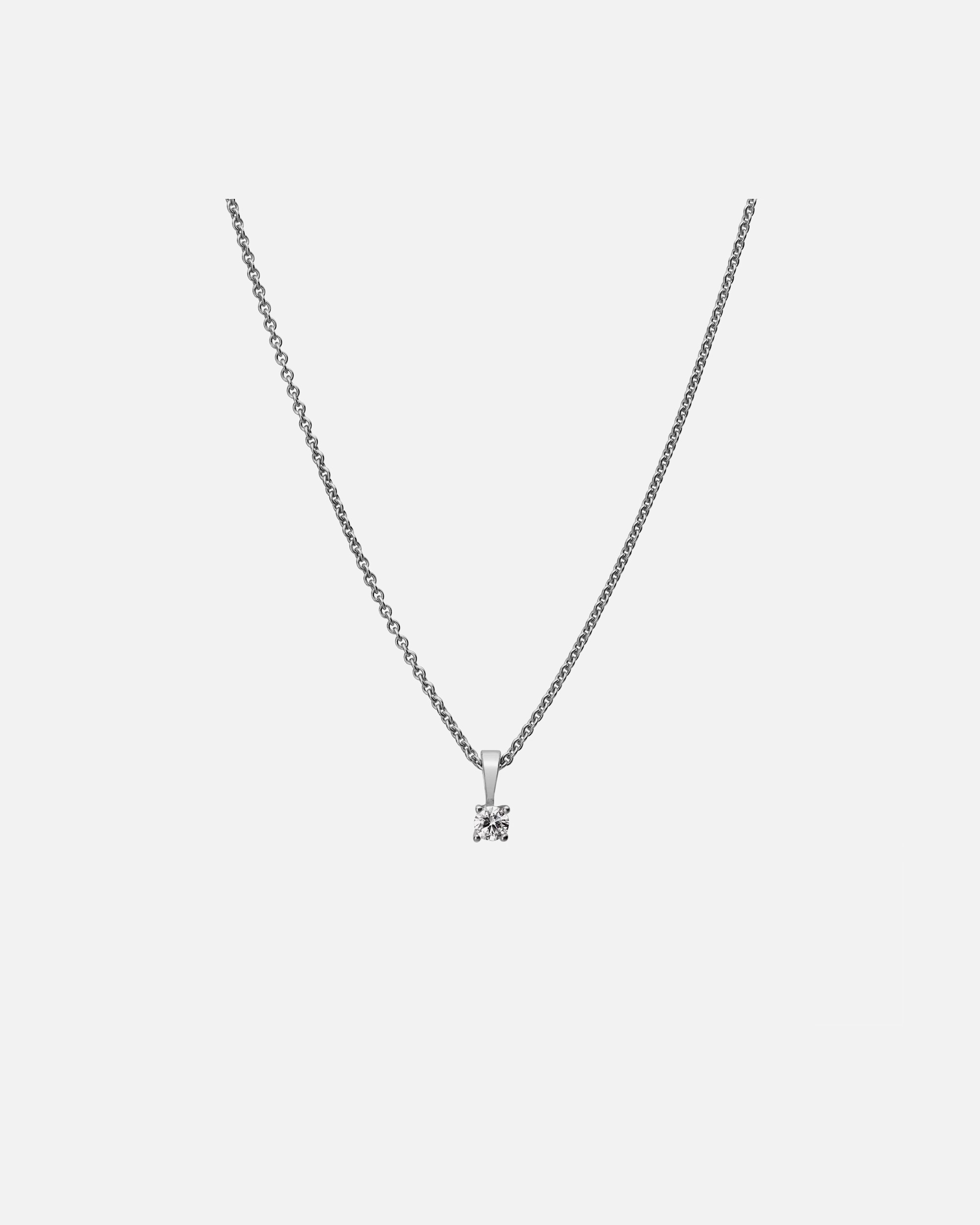 Halskette für Weiblich Lyomi Default Brand Line Anhänger mit Kette 585/- Gold Diamant Lab Grown weiß 0,10ct. weiß