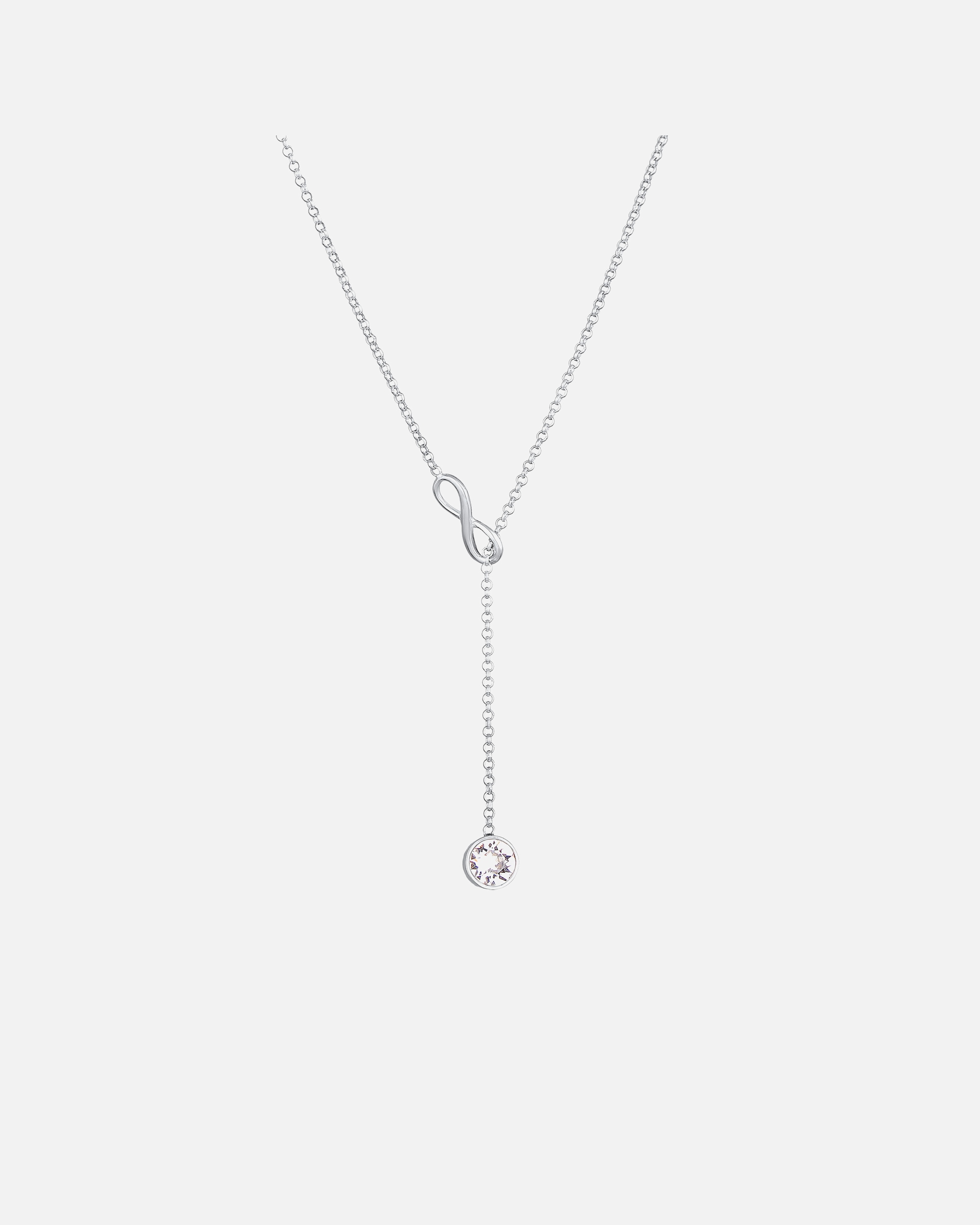 Halskette für Weiblich Elli Y-Kette Infinity Unendlichkeit 925 Silber, mit Kristallen von Swarovski® 45