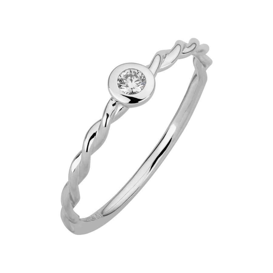 Lyomi Ring 585/- Gold Diamant Lab Grown weiß 0,06ct. 058 (18,5) Damen
