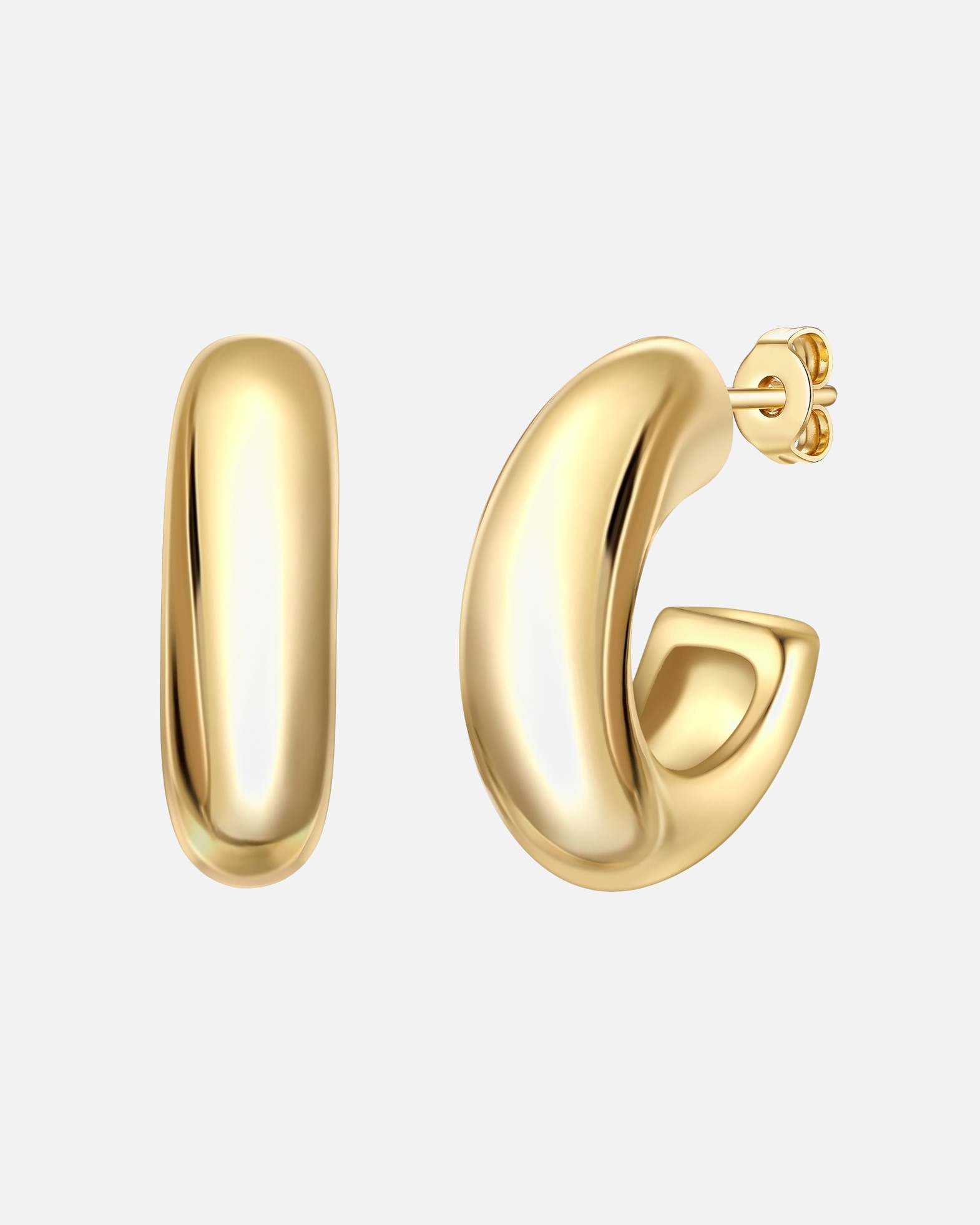 Creolen für Weiblich Yokoamii Creolen aus Metall-Legierung in gelbgold 19,4 mm