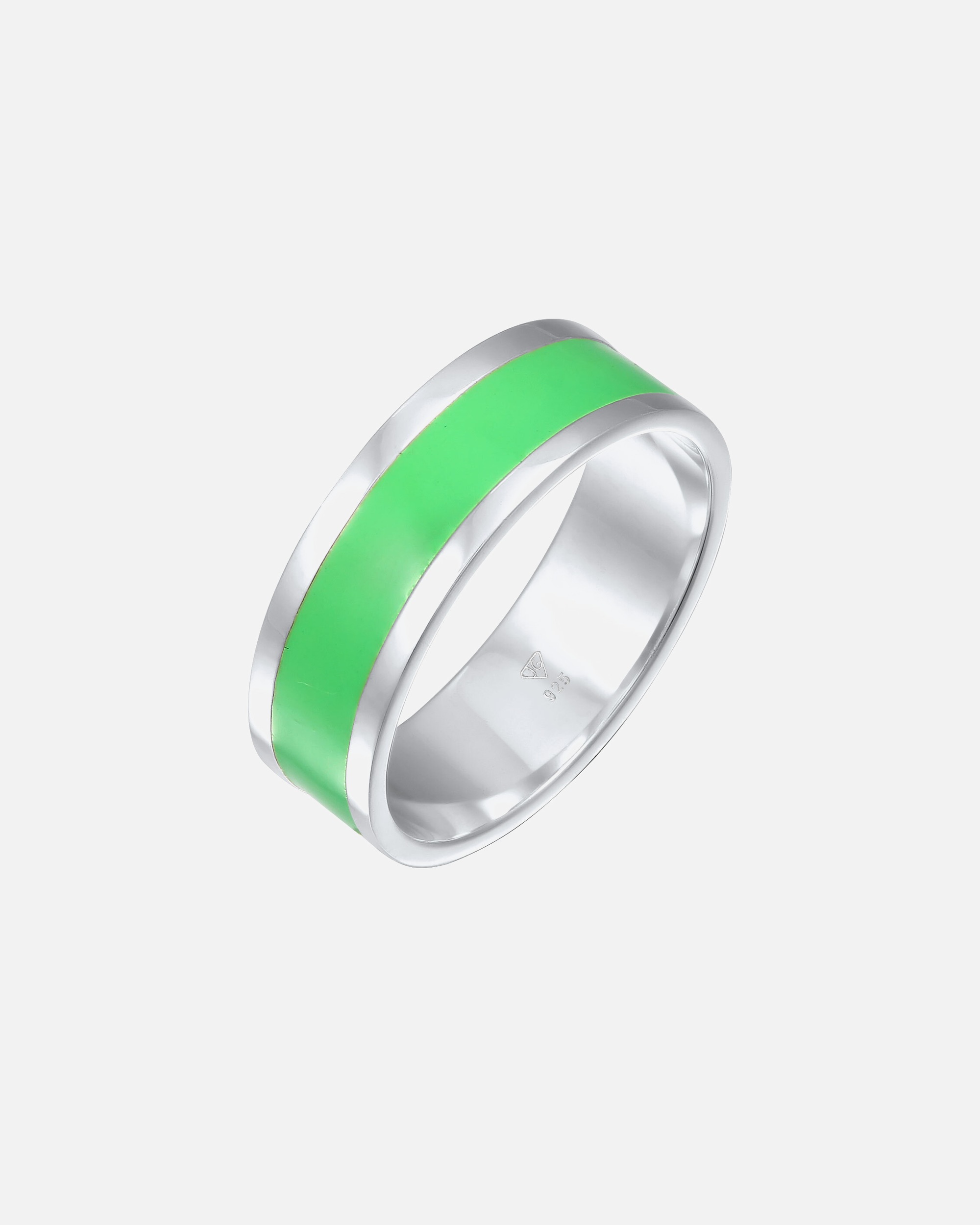 Ring für Männlich KUZZOI Herren Bandring Basic Geo Emaille Casual 925 Silber 60