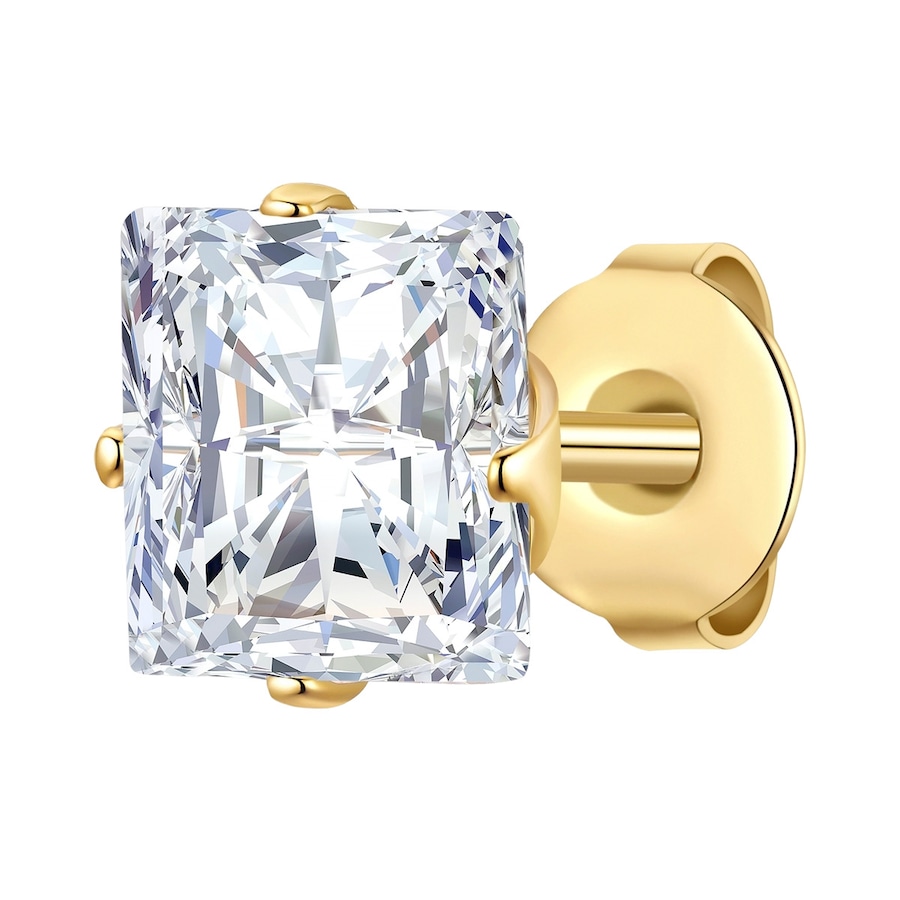 True Rebels Ohrstecker aus Edelstahl in Gelbgold mit Zirkonia 8,9 mm Herren