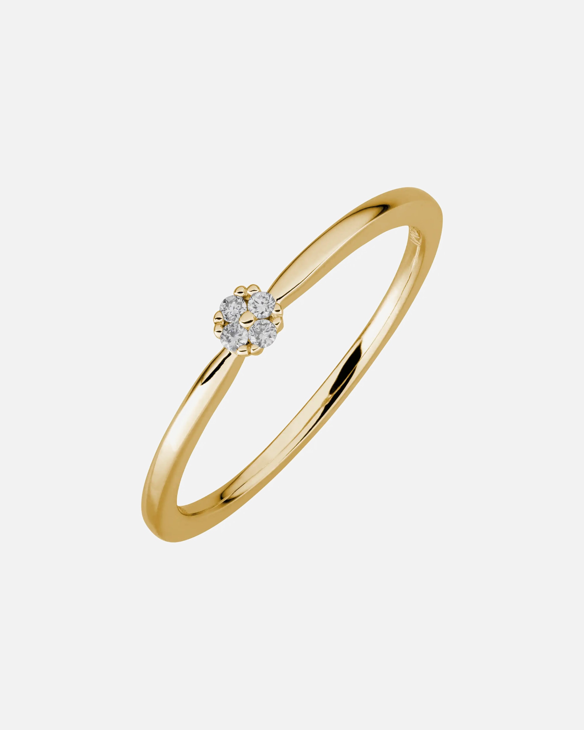 Ring für Weiblich Lyomi Default Brand Line Ring 585/- Gold Diamant Lab Grown weiß 0,045ct. 052 (16,6)