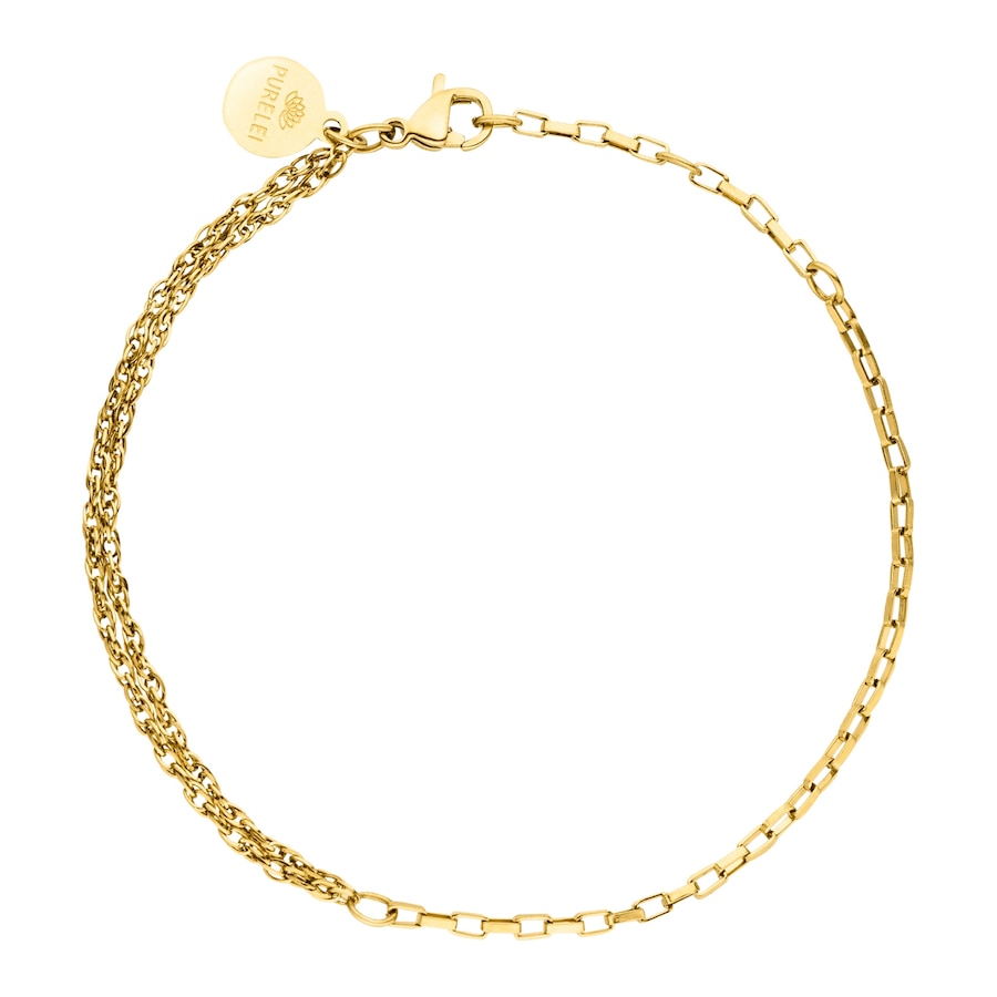 Purelei Kumu O Mix Armband 100% Edelstahl Gold Hellbraun Damen