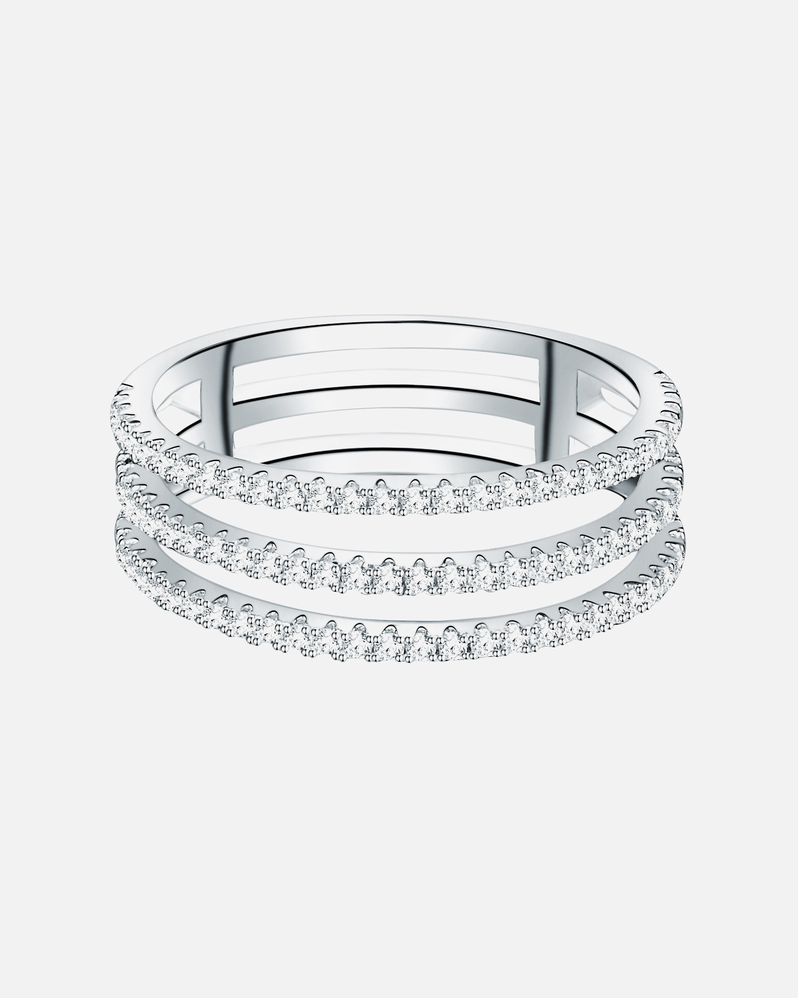 Ring für Weiblich Trilani Ring aus Sterling Silber in silber mit Zirkonia 60