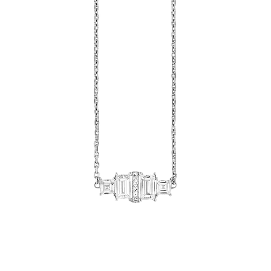caï Halskette 925/- Sterling Silber Topas 1,022ct 42+3cm Weiss Damen