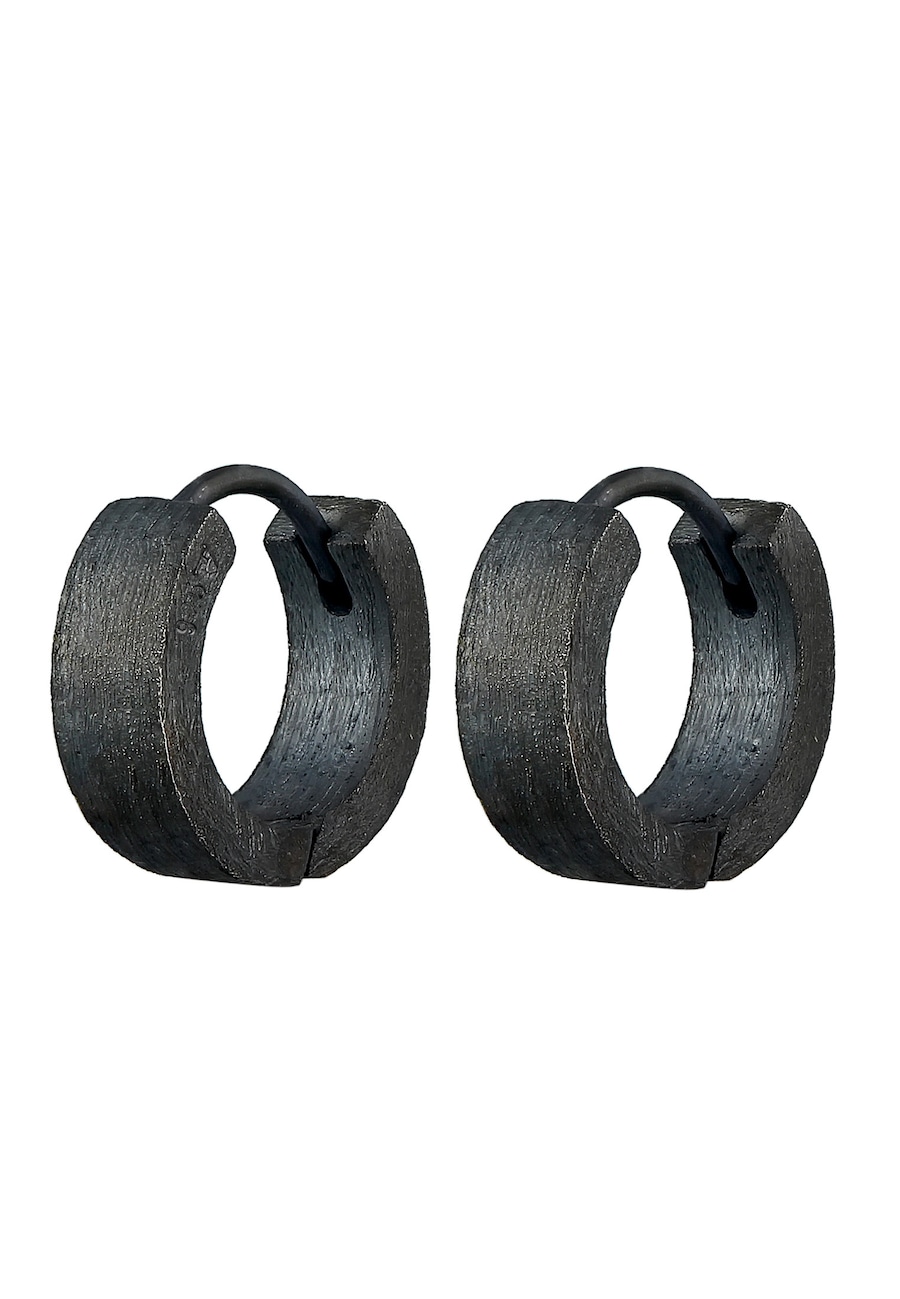 KUZZOI Creole Kreis Matt 925 Silber Schwarz Herren