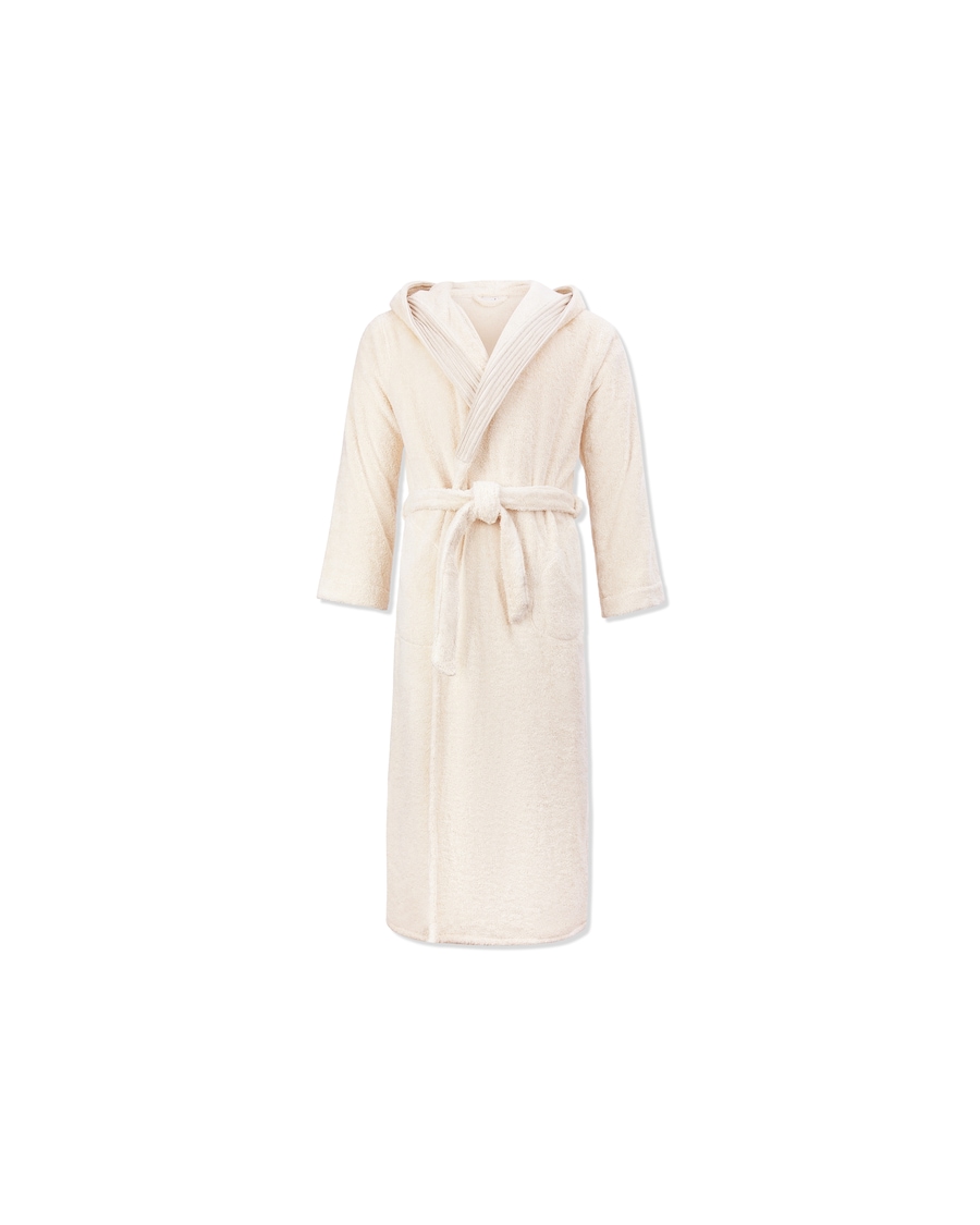 Möve Wellness Bademantel mit Kapuze Weiss