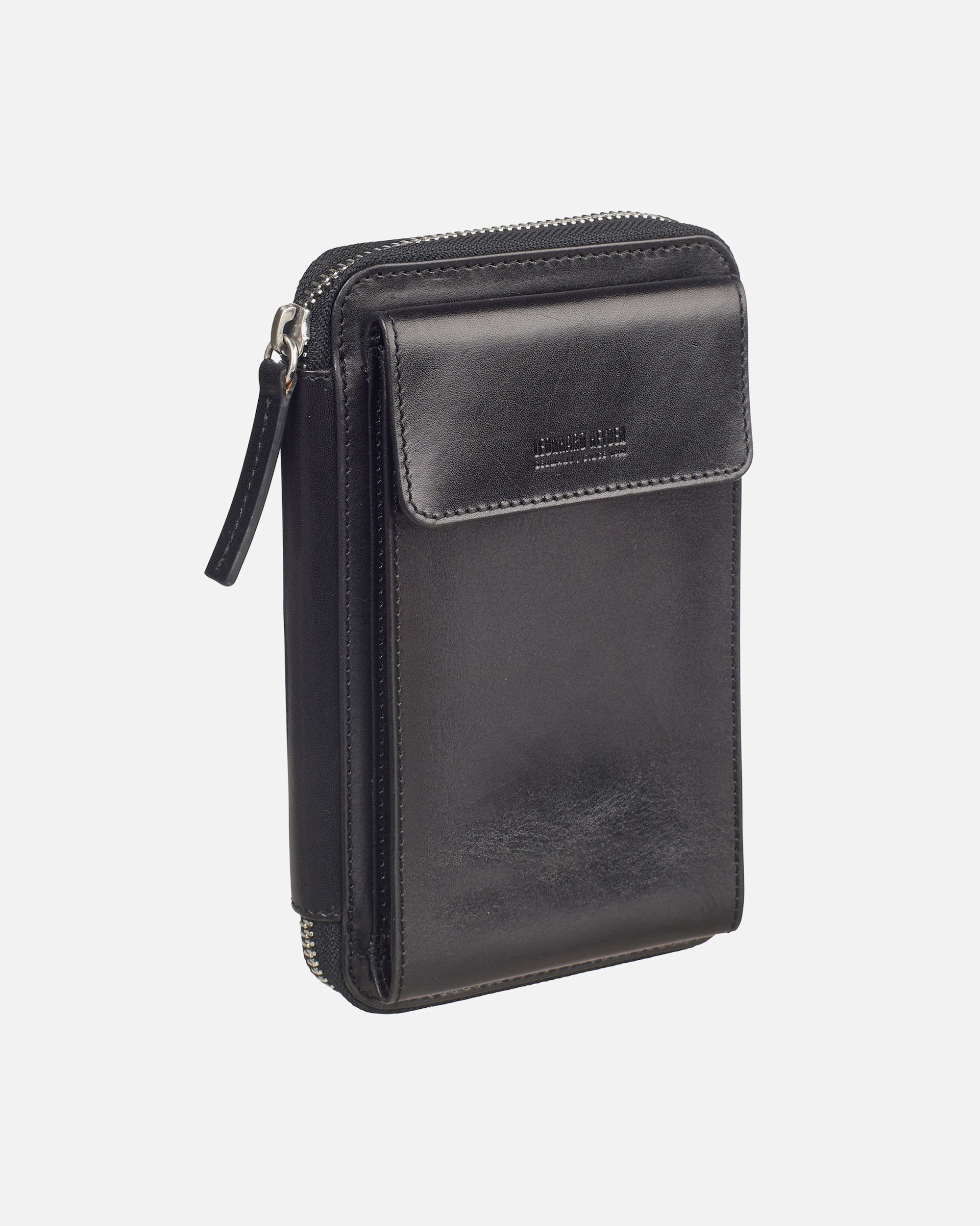 Handy Accessoire für Männlich Leonhard Heyden Cambridge Handytasche Leder 11 cm schwarz